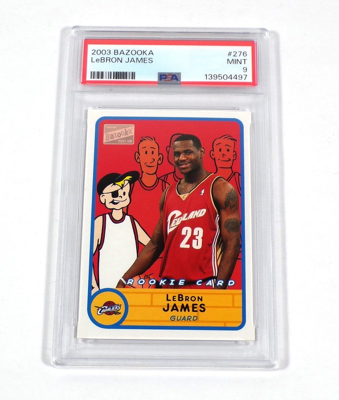 2003-04 Topps Bazooka LeBron James Rookie #276 Cavaliers PSA 9