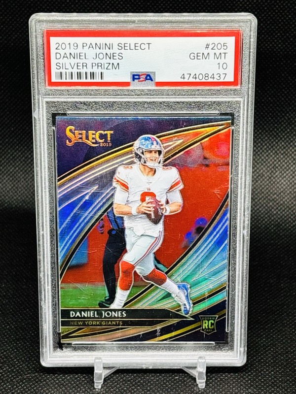 2019 Panini Select Field Level Daniel Jones #205 Silver Prizm Rookie PSA 10 Gem