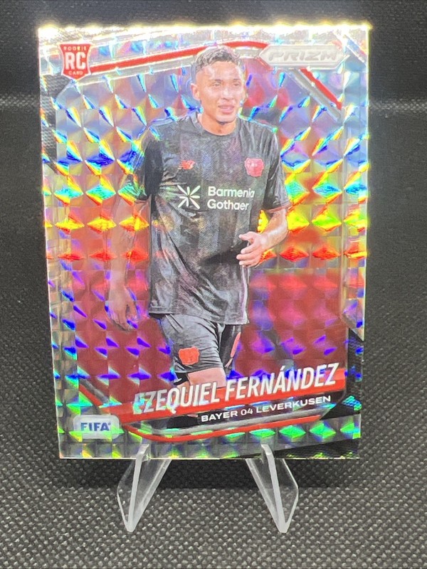 2025-26 Prizm FIFA Ezequiel Fernandez Silver Mosaic Prizm RC #242- Bayern