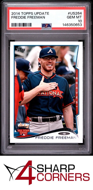 2014 TOPPS UPDATE #US264 FREDDIE FREEMAN BRAVES PSA 10