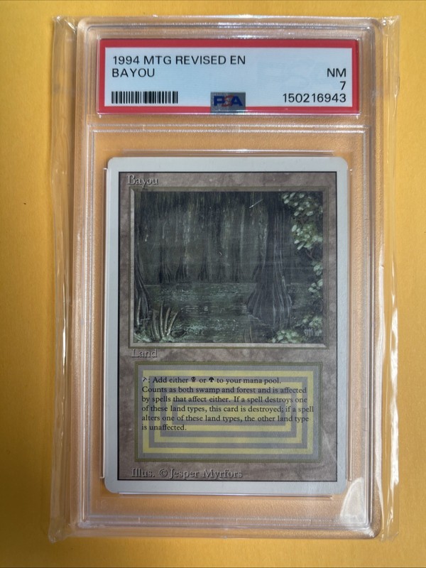 1994 MAGIC THE GATHERING REVISED EDITION BAYOU PSA 7