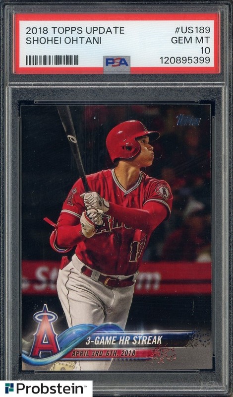 2018 Topps Update #US189 Shohei Ohtani Angels RC Rookie PSA 10 GEM MINT