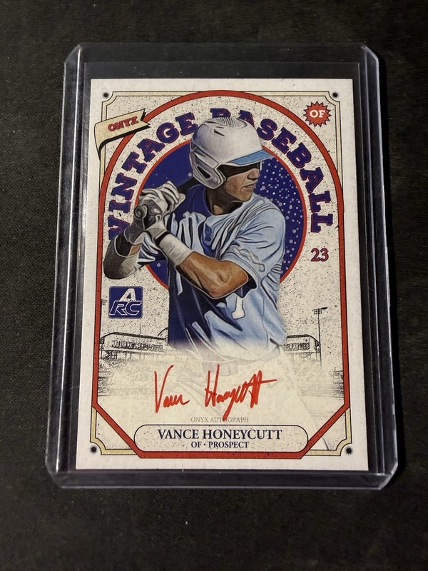 2023 Onyx Vintage - Autographs Vance Honeycutt #VAVH Red Ink /25 (AU, RC)