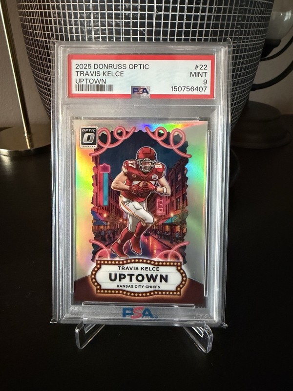 Panini 2025 Donruss Optic Uptown Travis Kelce #22 PSA 9 Chiefs
