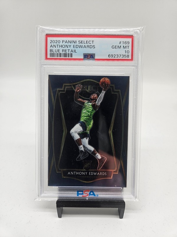 PSA 10 2020 Select Anthony Edwards BLUE rookie card #169  Minnesota Timberwolves