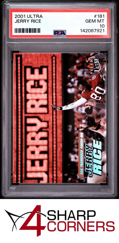 2001 ULTRA #181 JERRY RICE 49ERS HOF PSA 10
