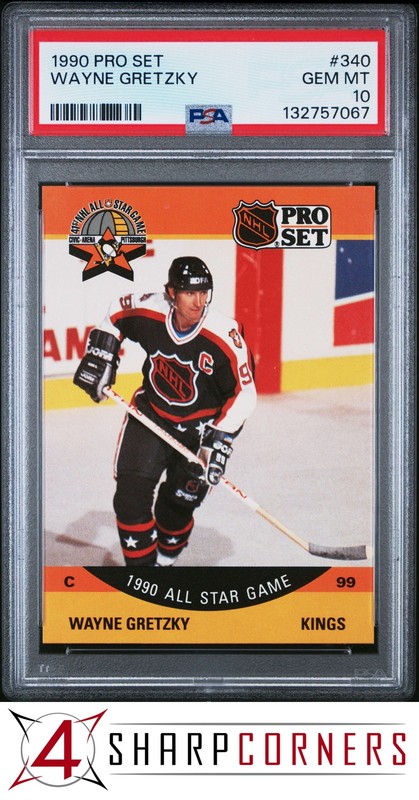 1990 PRO SET #340 WAYNE GRETZKY KINGS HOF PSA 10