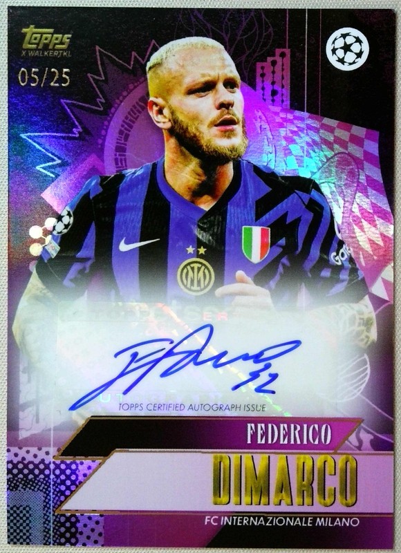 Federico Dimarco Auto Purple /25 Inter M 2024-25 Topps UCC Gold UEFA x Walkertkl