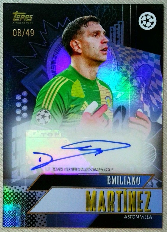 Emiliano Martinez Auto Blue /49 Aston Villa 2024-25 Topps UCC Gold x Walkertkl