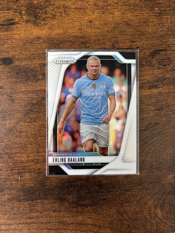 Panini Prizm Premier League 2024-25 Erling Haaland #9 White Prizm /35