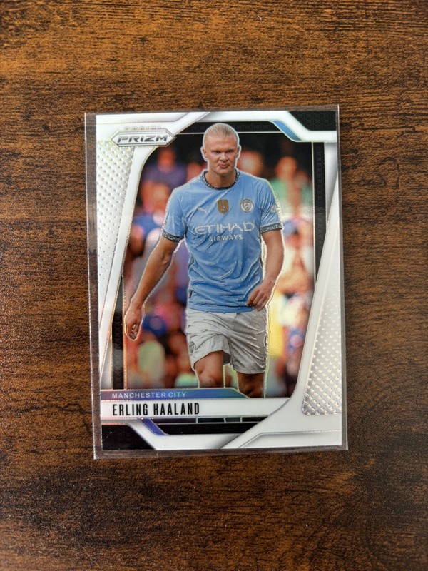Panini Prizm Premier League 2024-25 Erling Haaland #9 White Prizm /35