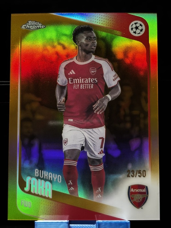 2025-26 Topps Chrome UEFA - Bukayo Saka Gold Refractor/50 