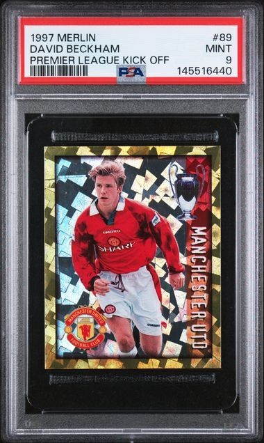 1997 Merlin Premier League Kick Off #89 David Beckham PSA 9 Pop 2