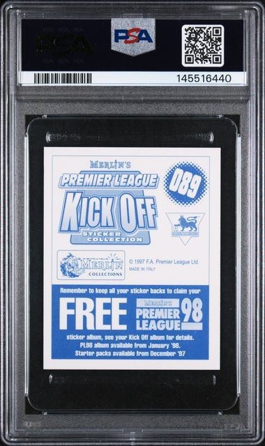 1997 Merlin Premier League Kick Off #89 David Beckham PSA 9 Pop 2 view 2