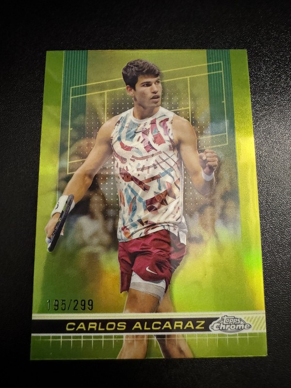 2024 Topps Chrome - Carlos Alcaraz #50 Lime Green Refractor /299