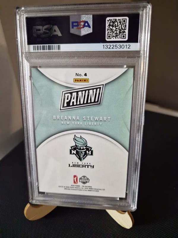 Panini 2025 NSCC Silver Pack Breanna Stewart #4 Lightning Spokes /25 PSA 9 view 2