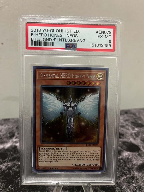 2018 YU-GI-OH! BOL-RELENTLESS REVENGE ELEMENTAL HERO HONEST NEOS PSA 6