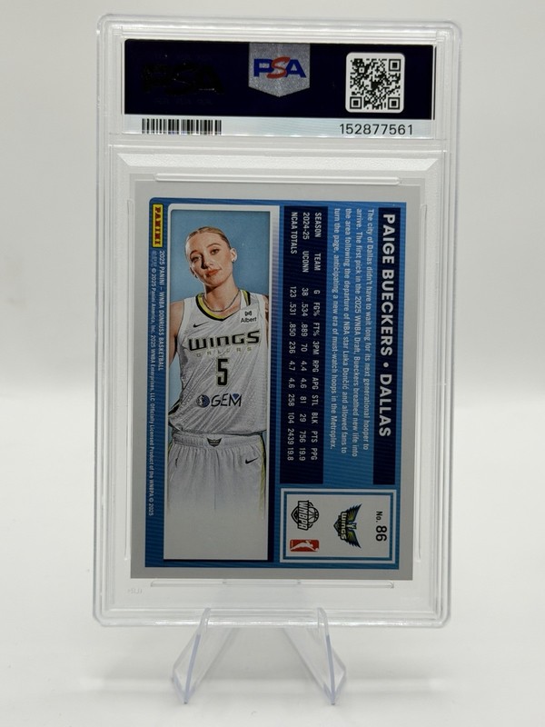 2025 PANINI DONRUSS WNBA LAVA #86 PAIGE BUECKERS PSA 9 view 2