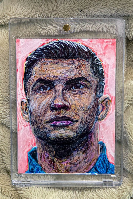 Cristiano Ronaldo Portugal 1/1 AP MASTERPIECE Original Sketch Card Topps BLANKSY