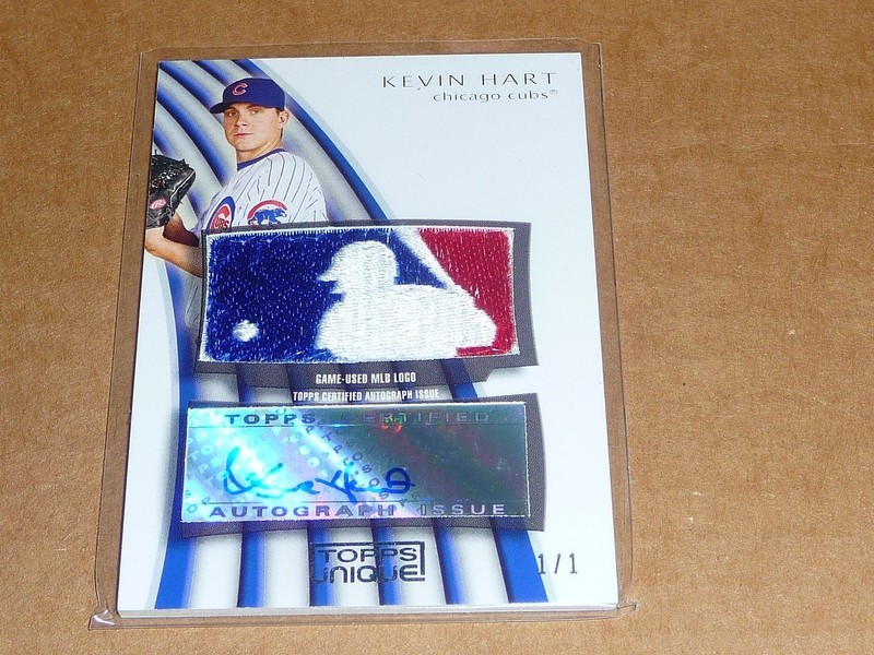 2009 Topps Unique KEVIN HART AUTOGRAPH/AUTO MLB LOGO LOGOMAN CUBS 1/1 B1636