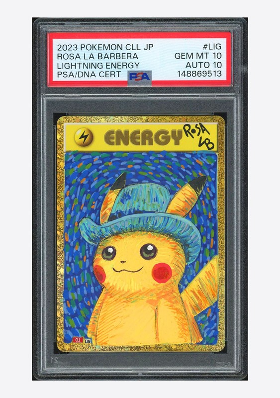 Pokemon PSA 10 AUTO 10 Lightning Energy Holo Rosa La Barbera 2023 #LIG CLL JPN