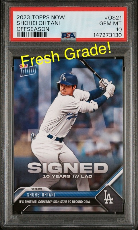 2023 TOPPS NOW OFFSEASON #OS21 SHOHEI OHTANI PSA 10