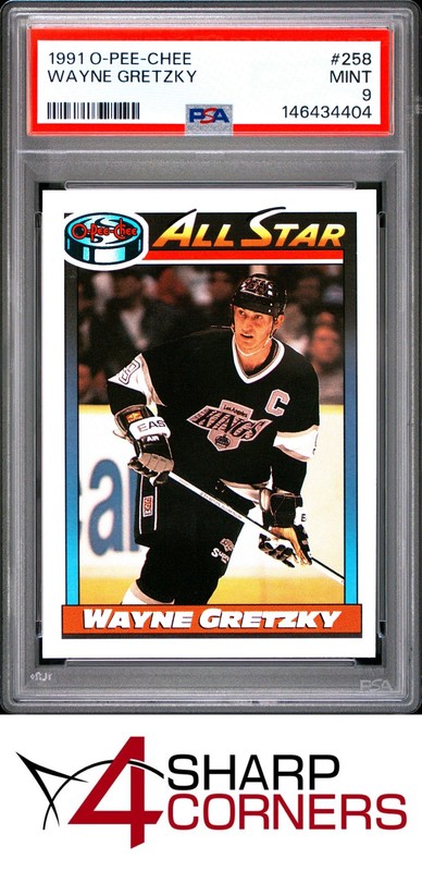 1991 O-PEE-CHEE #258 WAYNE GRETZKY KINGS HOF PSA 9