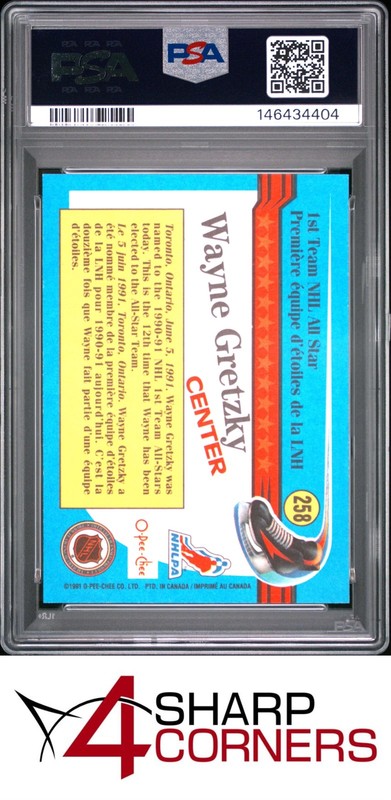 1991 O-PEE-CHEE #258 WAYNE GRETZKY KINGS HOF PSA 9 view 2