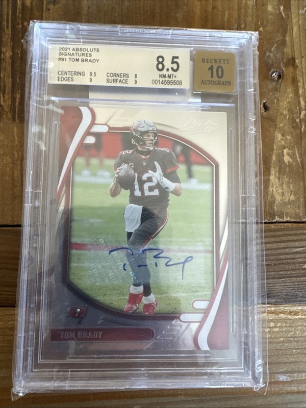 2021 Absolute Tom Brady Signatures Auto #91 BGS 8.5 10 