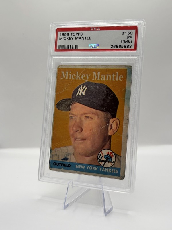 Topps 1958 Mickey Mantle #150 PSA 1 (MK) 