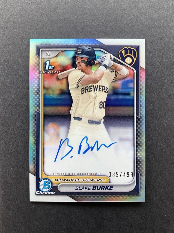 2024 Bowman Draft - Chrome Prospect Autograph Blake Burke #CPA-BB Refractor /499