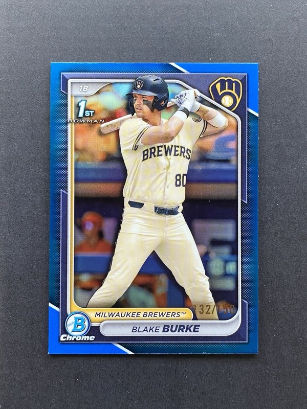 2024 Bowman Draft - Chrome Blake Burke #BDC-95 Blue Refractor /150 (RC)