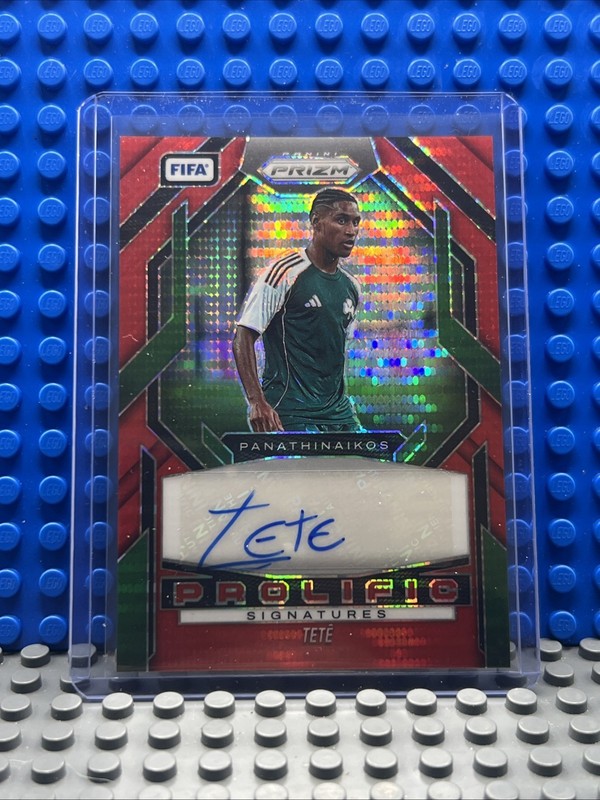 Tete 2025-26 Panini Prizm FIFA Soccer Prolific Signatures Red Pulsar Auto