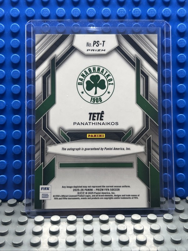 Tete 2025-26 Panini Prizm FIFA Soccer Prolific Signatures Red Pulsar Auto view 2