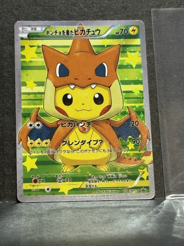 Pokemon Fan Art Pikachu Poncho Charzard Promo 208 NM