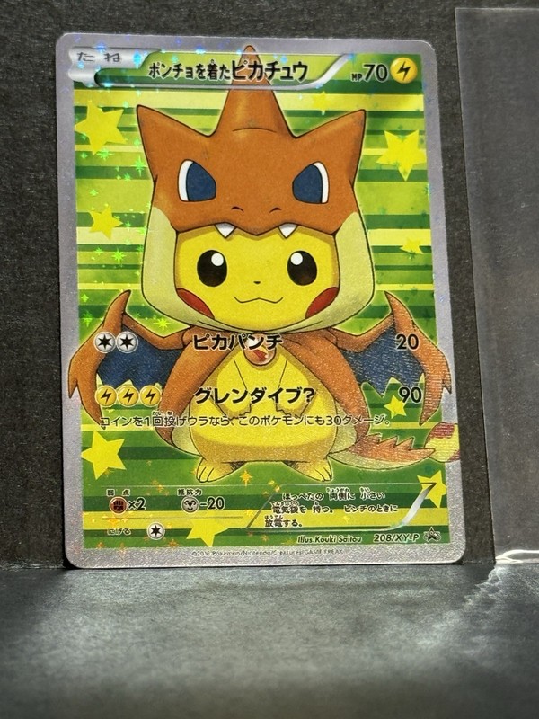 Pokemon Fan Art Pikachu Poncho Charzard Promo 208 NM view 2