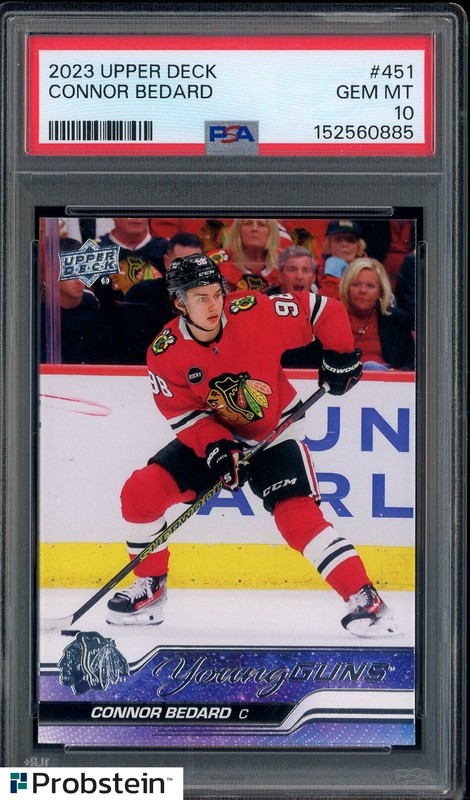 2023 Upper Deck Hockey Young Guns #451 Connor Bedard RC Rookie PSA 10 GEM MINT