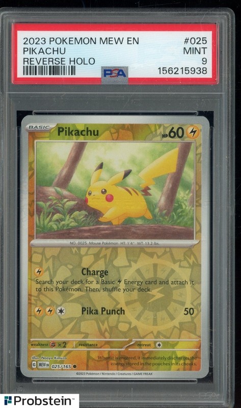 2023 Pokemon MEW EN Reverse Holo #025 Pikachu PSA 9 MINT
