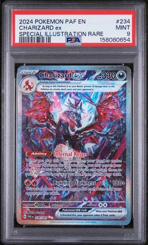 2024 POKEMON PAF EN-PALDEAN FATES SPECIAL ILLUSTRATION RARE CHARIZARD EX PSA 9