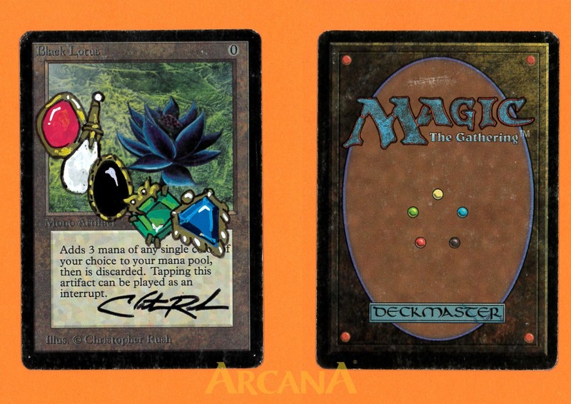 Black Lotus - Beta - SIGNED and ALTERED by CHRISTOPHER RUSH!  - MTG