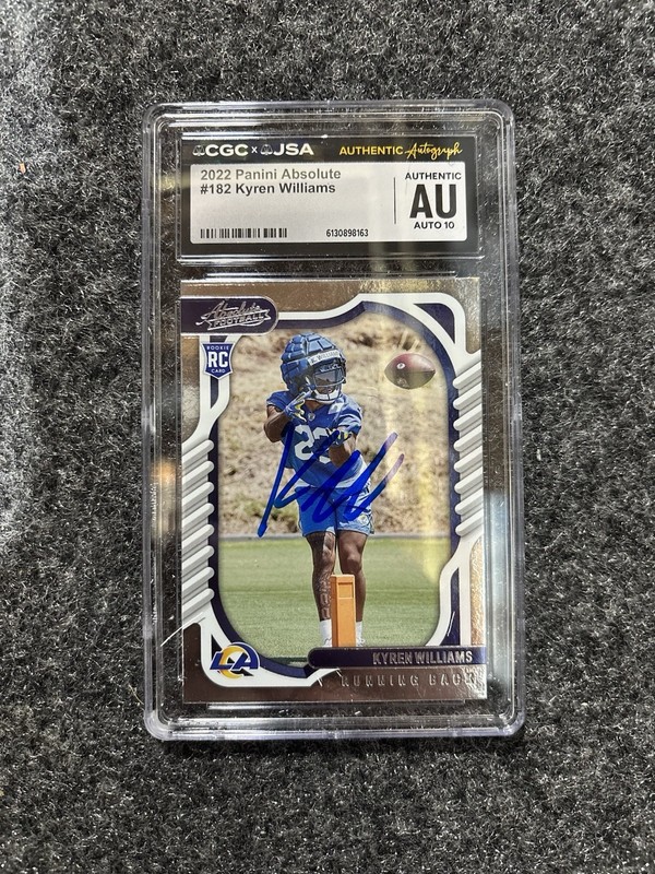 Kyren Williams Signed Auto Autograph PSA Authentic Card On Card Auto