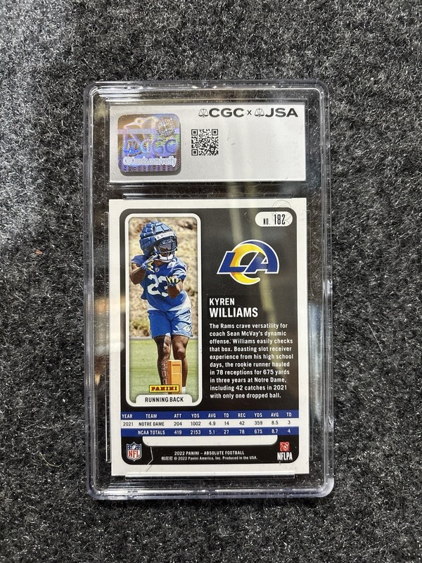 Kyren Williams Signed Auto Autograph PSA Authentic Card On Card Auto view 2