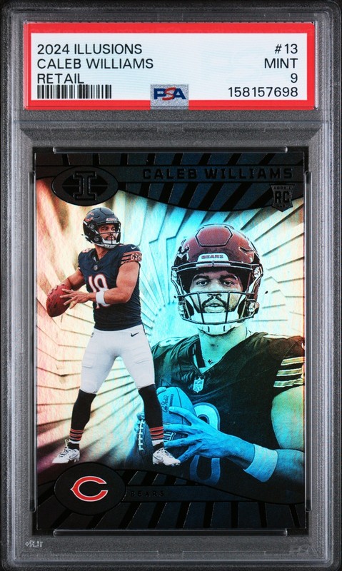 2024 PANINI ILLUSIONS RETAIL #13 CALEB WILLIAMS ROOKIE RC PSA 9