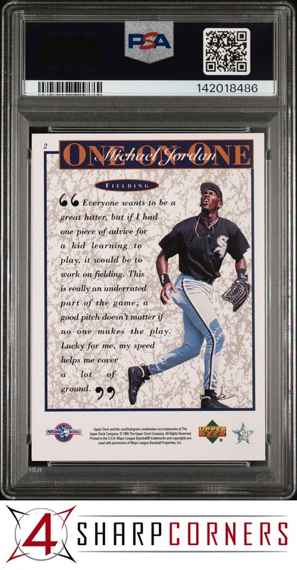 1995 UPPER DECK MINOR LEAGUE MICHAEL JORDAN ONE ON ONE #2 FIELDING PSA 10 view 2