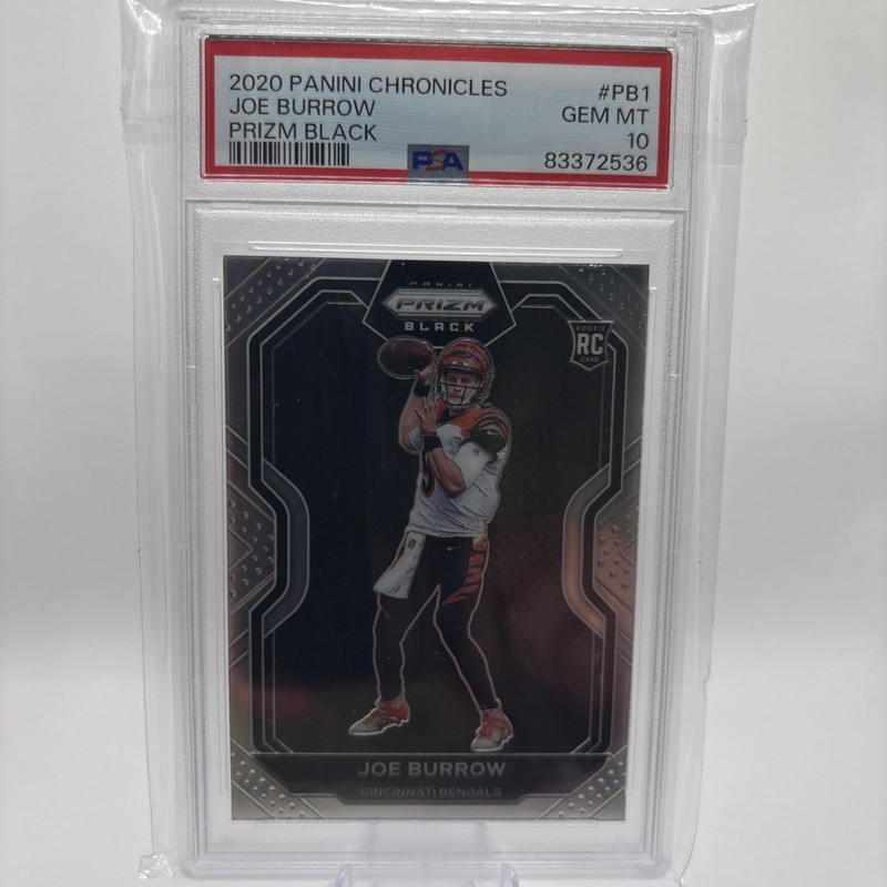 2020 Panini Joe Burrow RC Black Prizm PSA 10
